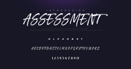 Vector brush style font, alphabet, and typeface