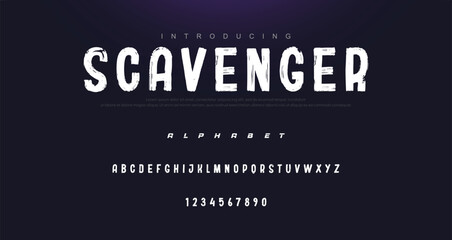 Brush Font. Hand Lettering Sketch Font. Vector Alphabet