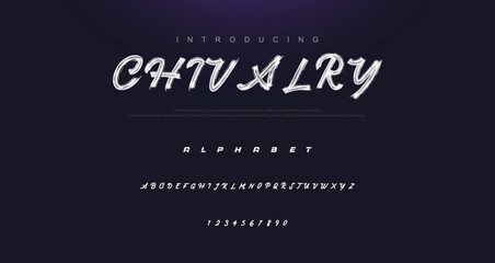 Brush Font. Hand Lettering Sketch Font. Vector Alphabet