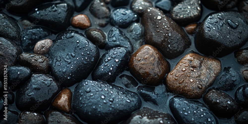 Poster wet small rocks create an interesting background suitable for text or as a wallpaper. this collectio