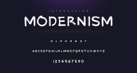 Brush Font. Hand Lettering Sketch Font. Vector Alphabet