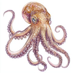 Obraz premium Detailed Illustration of a Colorful Octopus with Intricate Patterns and Textures