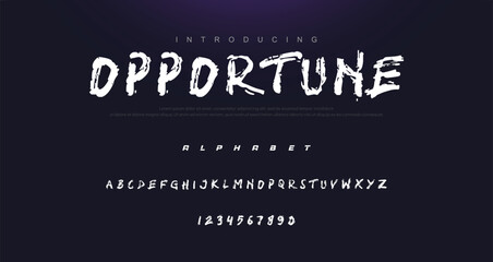 Brush Font. Hand Lettering Sketch Font. Vector Alphabet