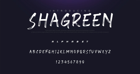 Brush Font. Hand Lettering Sketch Font. Vector Alphabet