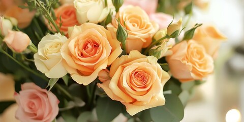 Stunning bouquet featuring beautiful orange roses, exuding charm with its sweet colors, creating a soft and inviting style perfect for any occasion. Beautiful orange roses make a delightful statement.