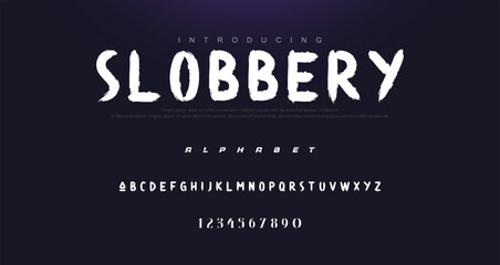 Brush Font. Hand Lettering Sketch Font. Vector Alphabet