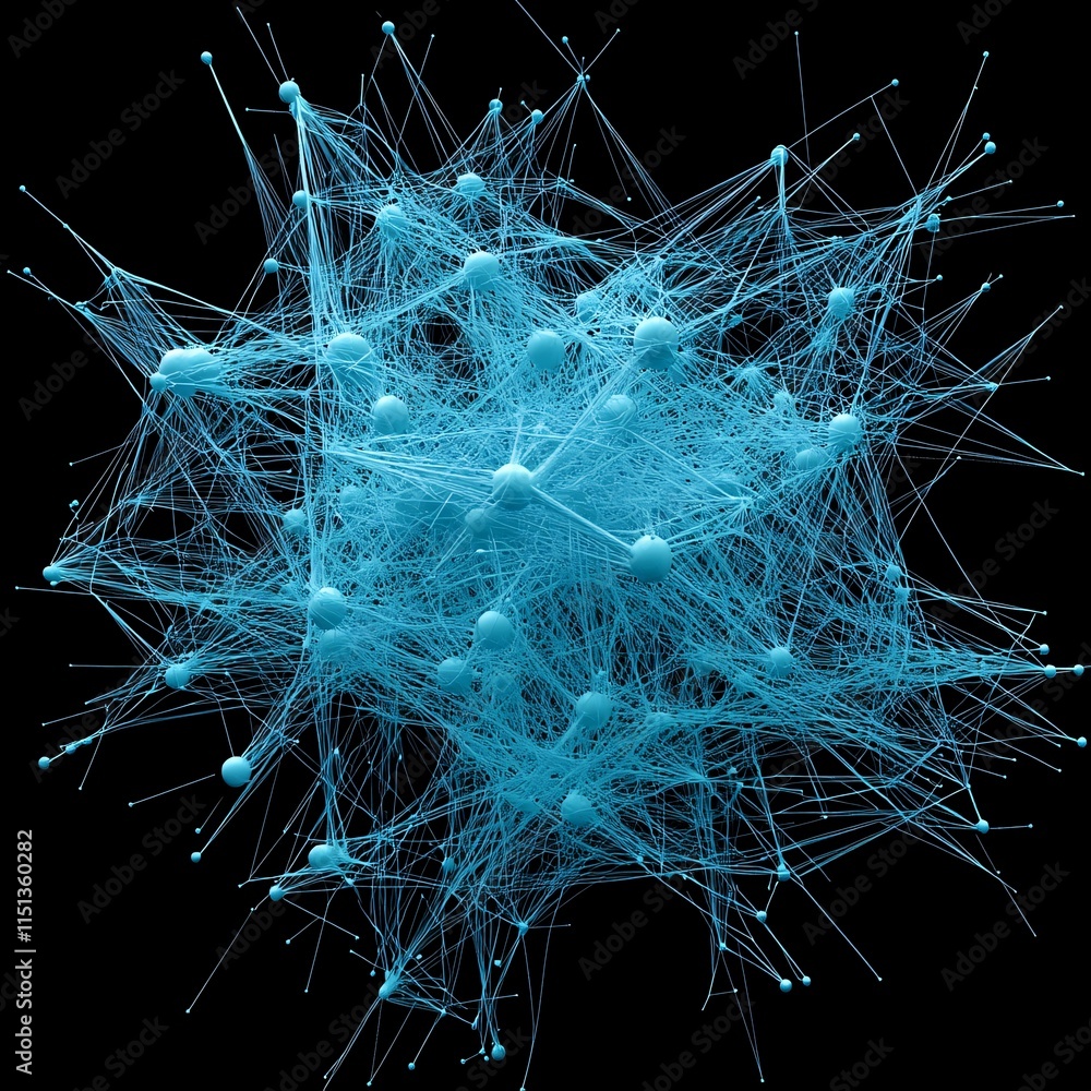 Poster an abstract visualization of patient data networks flowing securely across cloud technology