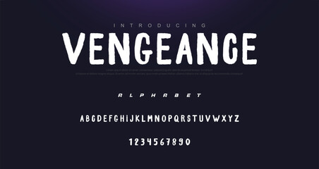 Brush Font. Hand Lettering Sketch Font. Vector Alphabet