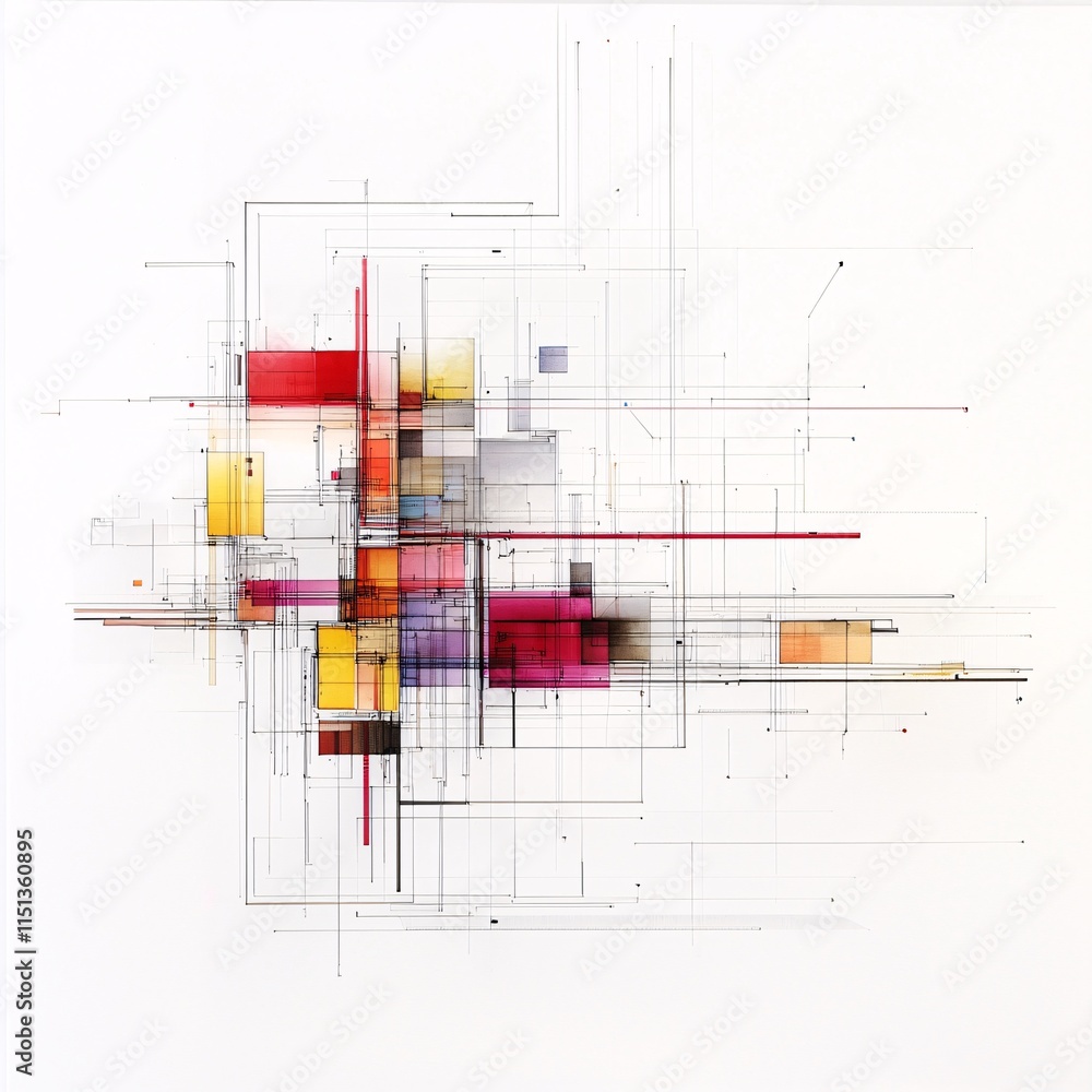 Aufkleber a conceptual art piece showing patient data flowing across secure digital networks