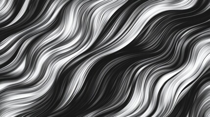 Abstract Monochrome Wave Pattern: Elegant Swirls of Gray and Black Hues