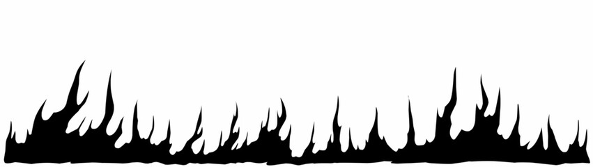 Fire flame in abstract shape illustration vector elements isolated on white background