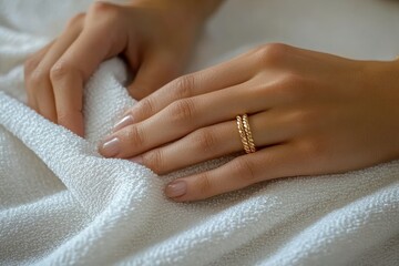 Polishing a Gold Bracelet with a Soft Cloth