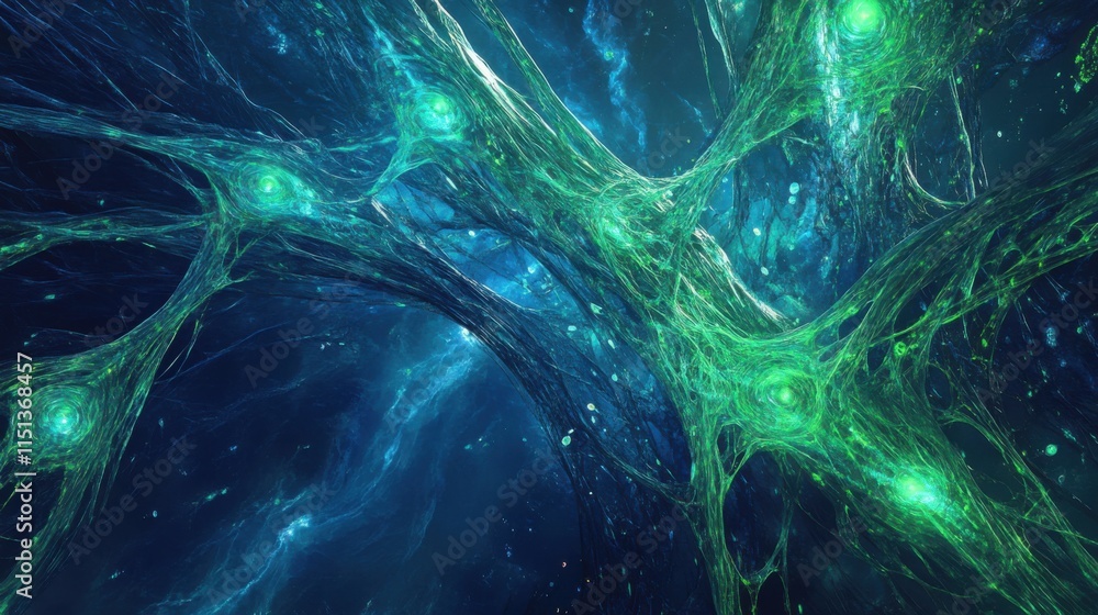 Poster microscopic network: a deep dive into the intricate world of neural cells and their connections