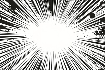 Naklejka premium Radiating lines create dynamic energy burst, emphasizing movemen