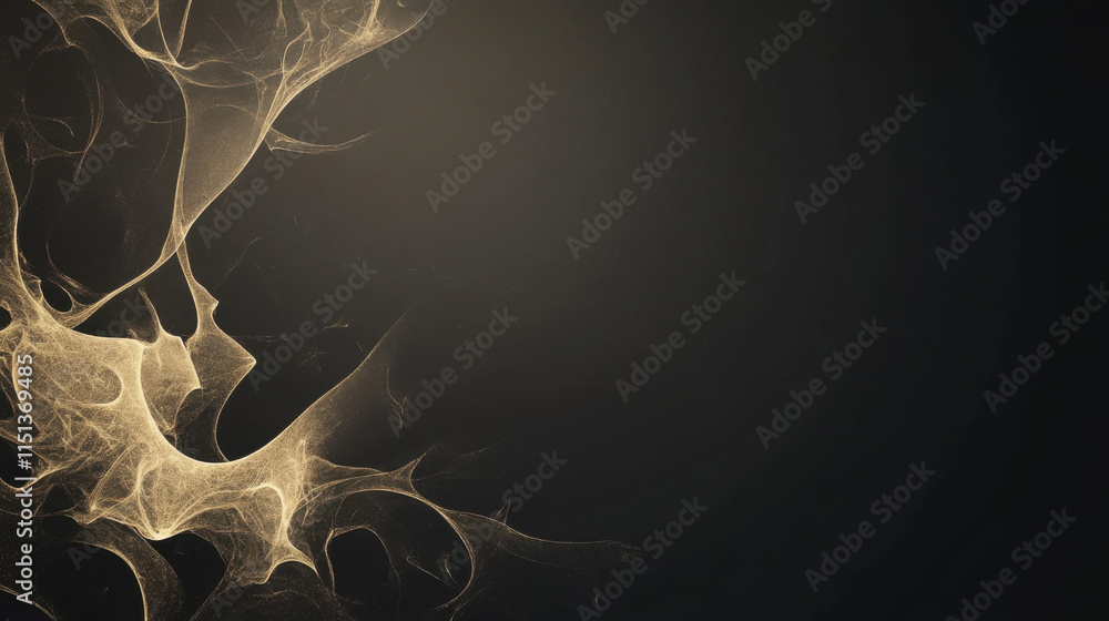 Aufkleber soft matte black background with intricate golden patterns creates stunning visual effect, perfect f