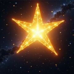 Golden light from a star fills the atmosphere, Starlight, Radiant