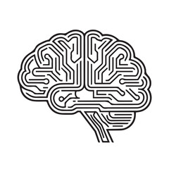 Human brain icon vector