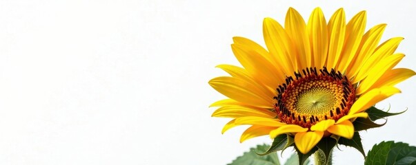 Fototapeta premium sunflower flower cluster isolated on white background, stems, natural world