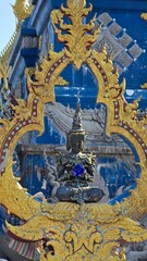 Obraz premium thai sculpture in blue temple