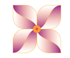 four petal pink flower