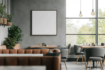 Modern Restaurant Interior Design Mockup