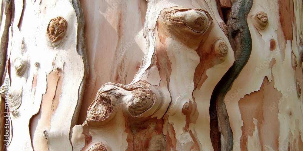 Poster intricate patterns in tree bark texture