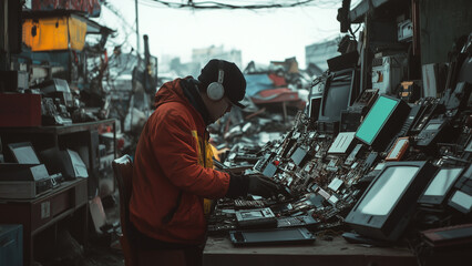 Sorting the Digital Afterlife: A Worker Among Discarded Electronics
