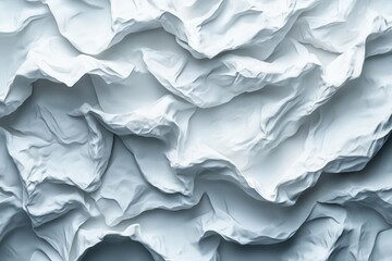 Obraz premium crumpled and creased blank white paper poster sticker, isolated against a subtle gradient background, emphasizing texture and simplicity, perfect for adding custom designs or text