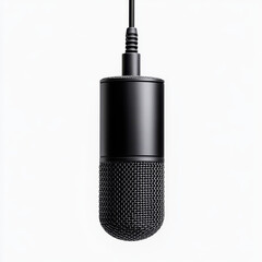 sleek, modern microphone with black finish, perfect for podcasting and recording. Its design emphasizes functionality and style, making it ideal choice for audio enthusiasts