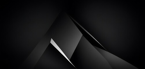abstract white and black geometrical background. 3D rendering Curved black design background wall - 1