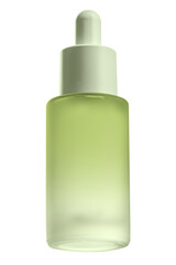 PNG green dropper bottle product packaging for beauty and skincare
