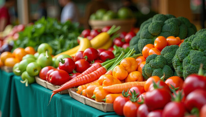 Vibrant Bounty of Fresh Produce at the Farmers Market