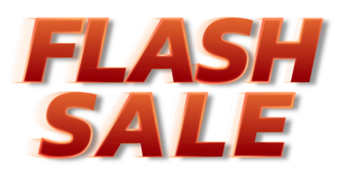 Flash sale PNG typography speed red font
