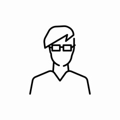 man person hacker warrior sunglasses icon vector sign