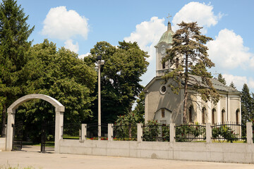 Fototapeta premium April 8, 2018 - Belgrade, Serbia. Exterior of the Church of the Holy Apostles Peter and Paul