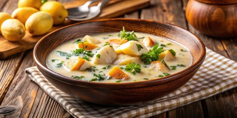 Creamy Cullen Skink Soup: Smoked Haddock & Potato Recipe - Close-up Photo