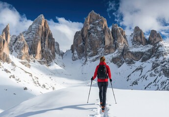 hiker in the mountains
