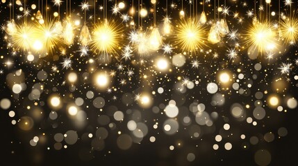 Sparkling Fireworks and Diamonds Festive Background
