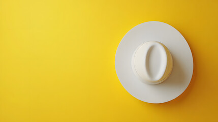 abstract minimal colours background with white clouds, hat top view for wallpaper with copy space