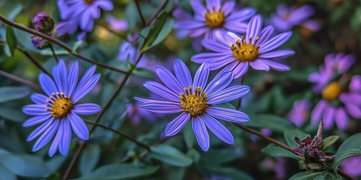 Vibrant purple wildflowers in bloom