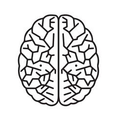 Human brain icon vector