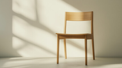 Solitary Chair in Sunlit Room 