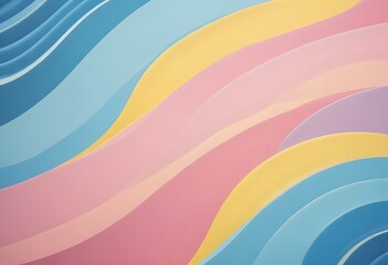 Trendy Pastel Color Wave Backgrounds Abstract Retro 60s & 70s Style Vectors