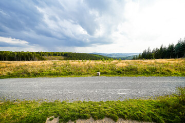 Landscape at the Loermecke tower near Meschede. Nature in the Sauerland.