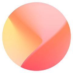 Colorful round gradient element transparent png