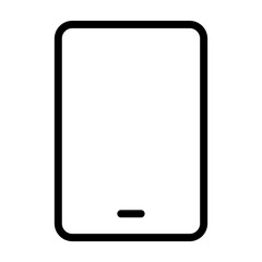 Tablet png app icon for social media in outline style
