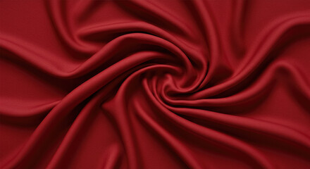 Fototapeta premium red fabric texture background, top view.