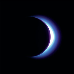 Realistic illustration of a star eclipse. Vector