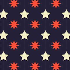 retro star pattern template design classic colors cover design