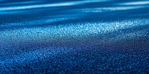 Rubber cover texture of a blue running track creates a vibrant background, ideal for showcasing athletic themes, sports activities, and fitness related designs with a blue running track essence.